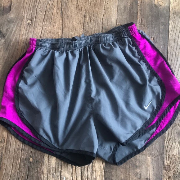 Nike Pants - Nike Dri Fit Running Shorts Gray Magenta M